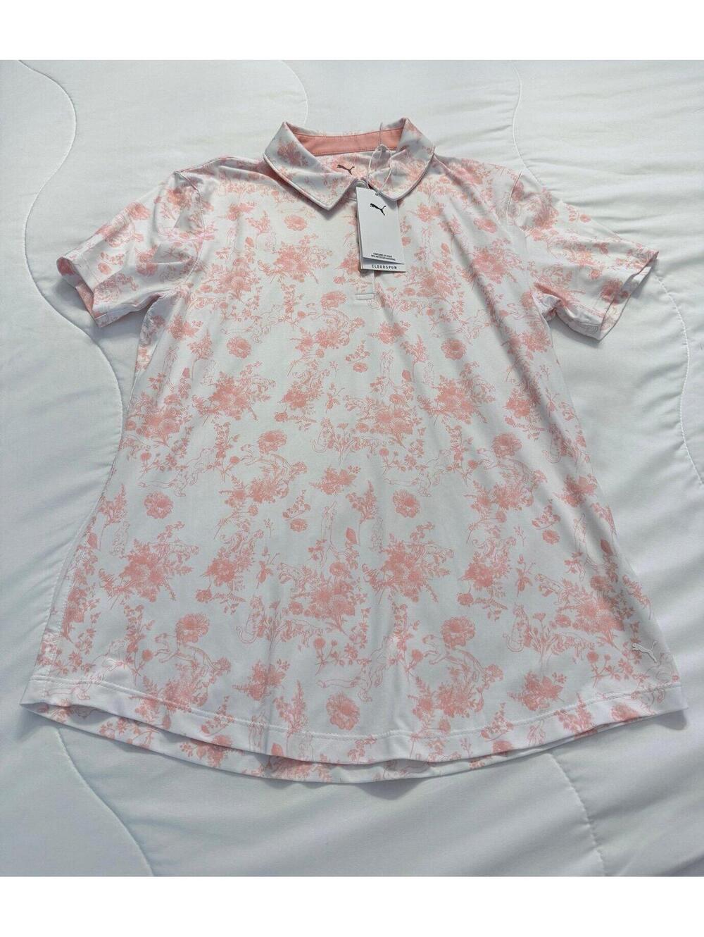 NWT PUMA Women’s Cloudspun Floral Golf Polo